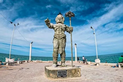 Estatua del dios Chaac en Telchac Puerto